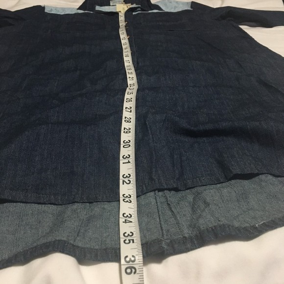 *Like New* Lady's World denim & baby blue lace shirt dress XXL - Picture 7 of 7